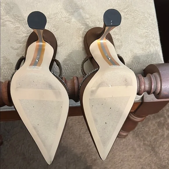 Sam Edelman Chocolate Satin Pumps - Picture 4 of 6